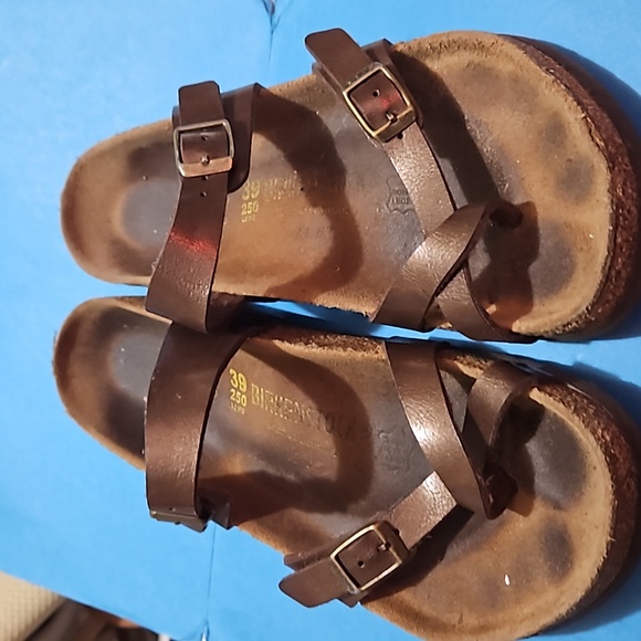 Birkenstock Women Mayari Cross Strap  Loop Toe Sandals Flats shoes sz 39/8 - Picture 1 of 8